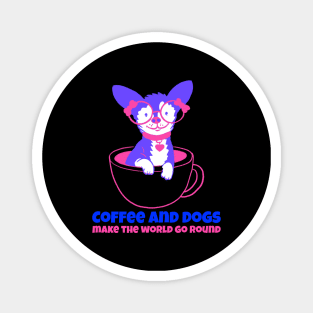 coffee and dogs Magnet